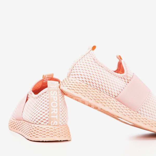 Pudrowe sportowe buty damskie typu slip - on Andalia - Obuwie