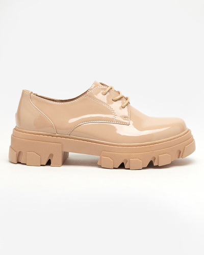 Ladies' beige lacquered shoes Binotsi - Footwear