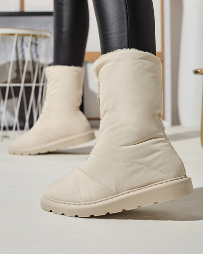 Бежевая женская обувь a'la snow boots Tirigga- Footwear