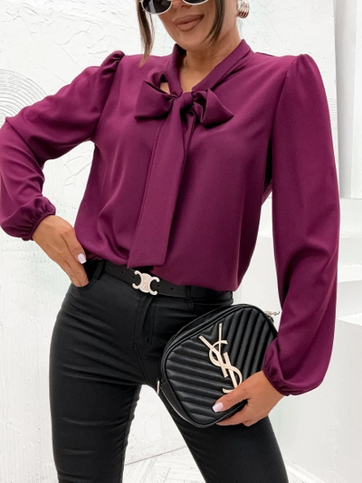 Royalfashion Women's blouse with a bow