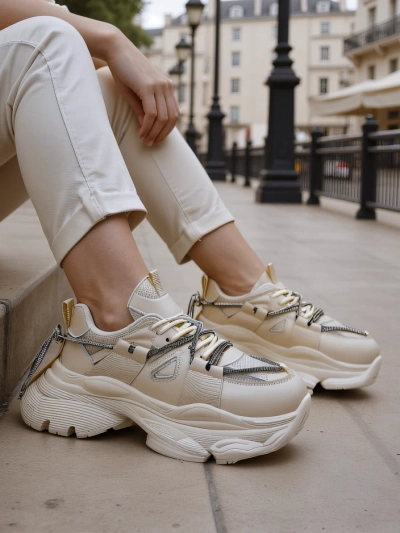 Royalfashion Women's Sneakers on a Thick Sole Reterri