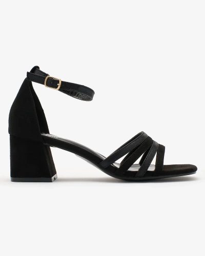 Royalfashion Women's Blakky black low post sandals