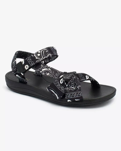 Royalfashion Black women's sandals with bow Oyall