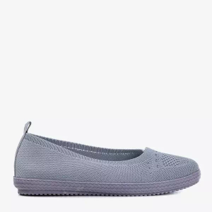 Szare tenisówki slip-on damskie Wlora - Obuwie