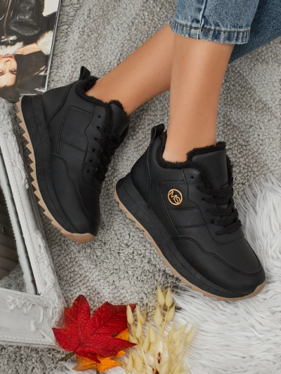 Royalfashion Warmed women's sneakers with fur Casot