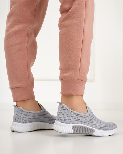 Grey women's slip-on sports shoes Banila - Footwear