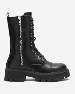 Black women's high worker boots Serisis- Footwear