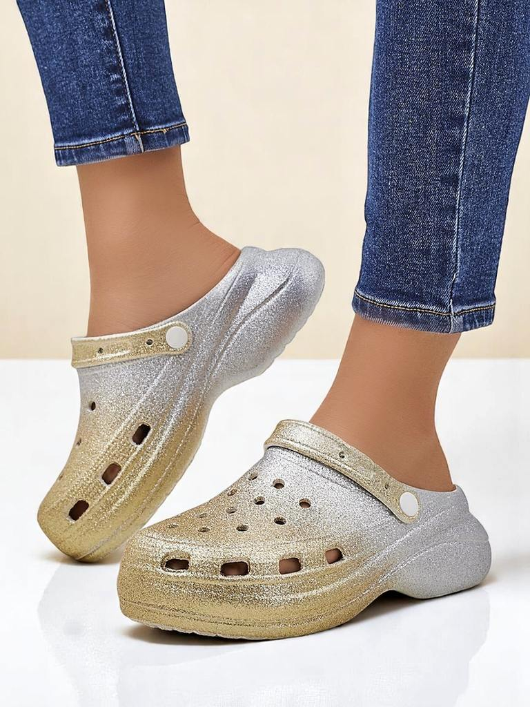 Royalfashion Women's rubber summer sandals with cutouts Dellosa