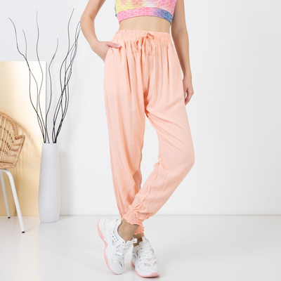 Light pink women's harem pants - Clothing