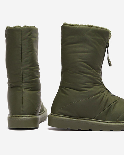 Dark green women's boots a'la snow boots Tirigga- Footwear