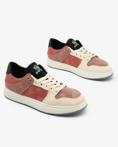 Royalfashion Beige and pink women's sports shoes Elevace