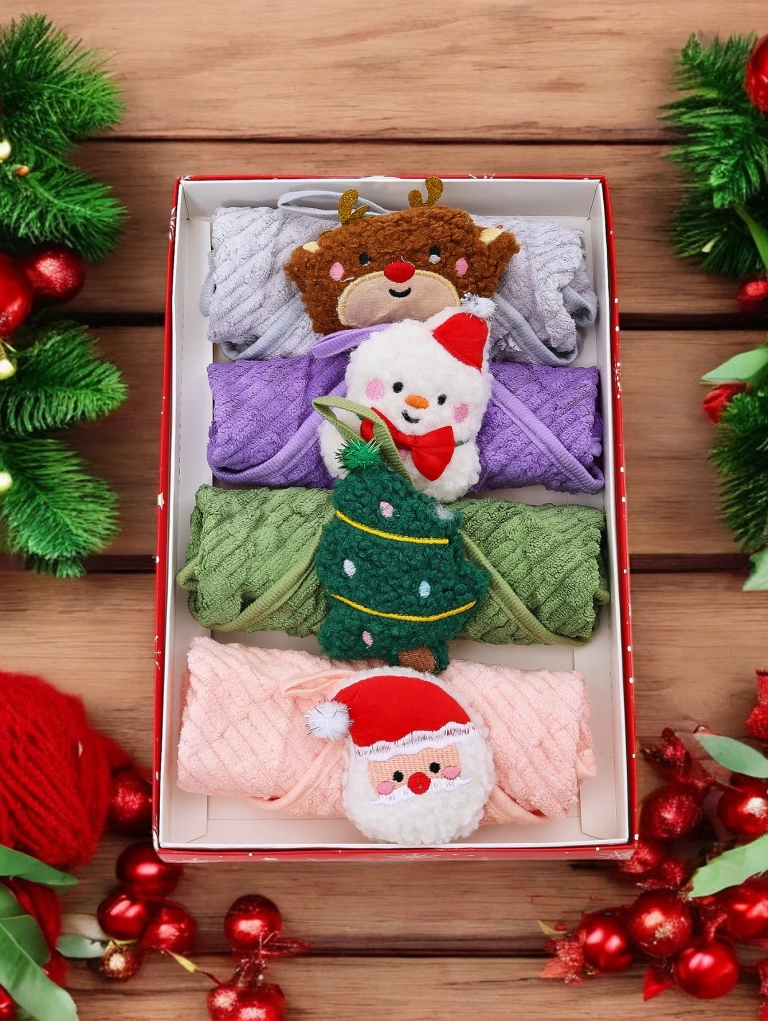 Royalfashion Christmas towel set Happy Xmas