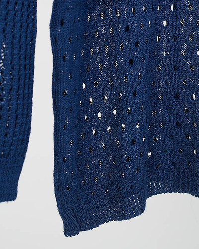 Sieviešu tumši zils ažūra džemperis - Apģērbs