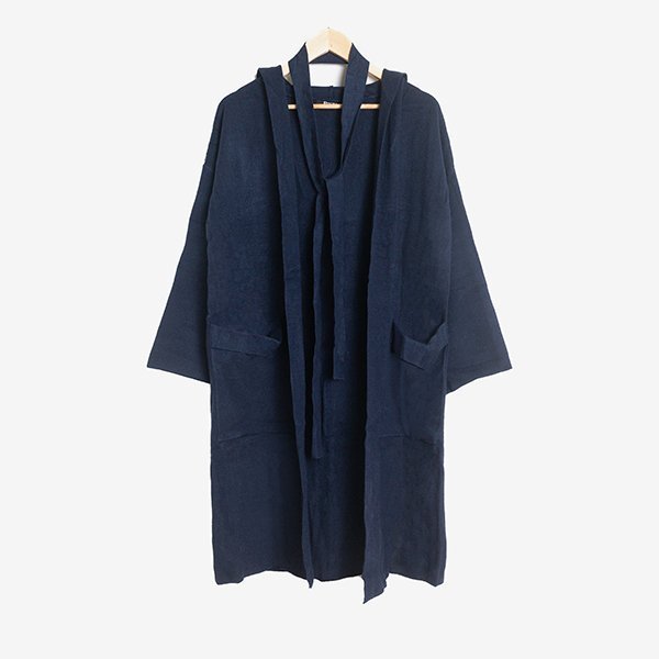 Navy hooded cardigan sweater - Clothing