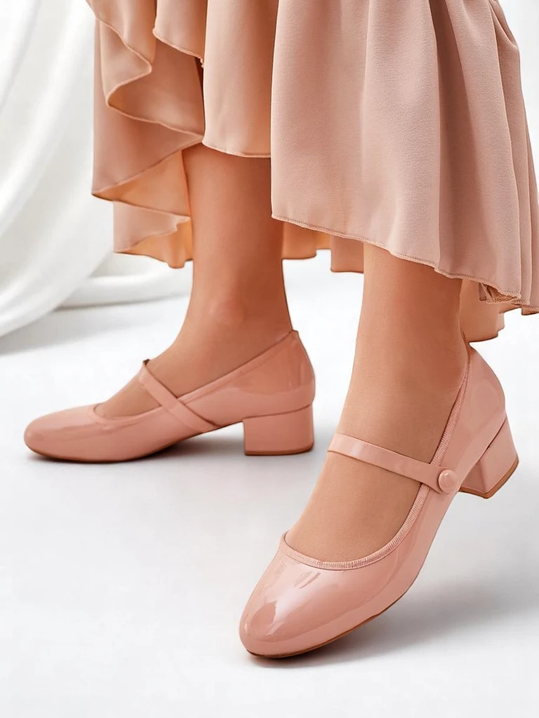 Lavish Royalfashion Damskie czółenka na niskim obcasie Omagga