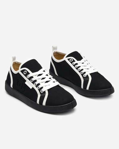 Black women's sneakers with Wefera patch -