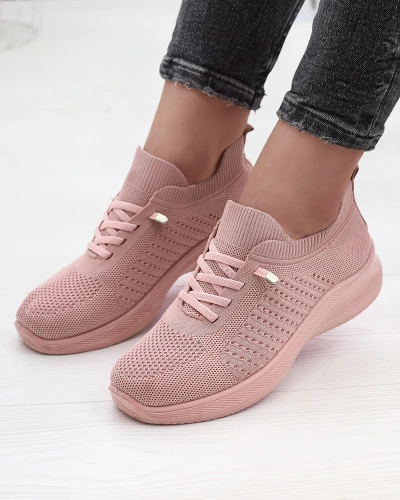 Women's fabric sports shoes in pink Sedmo- Footwear