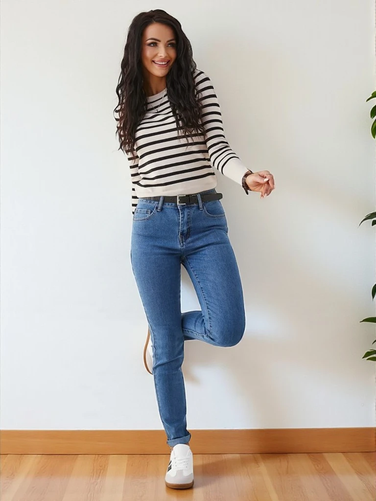 Royalfashion Sieviešu kokvilnas stiept bikses