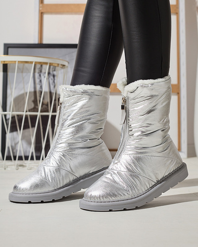 Silver women's shoes a'la snow boots Tirigga- Footwear