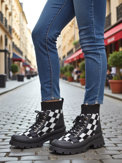 Royalfashion Sieviešu potītes zābaki ar rakstu Zorinose