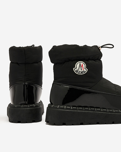 Royalfashion Women's slip-on snow boots in black color Ireda