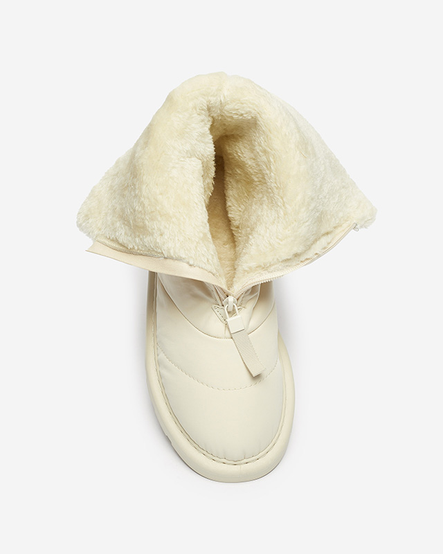 Бежевая женская обувь a'la snow boots Tirigga- Footwear