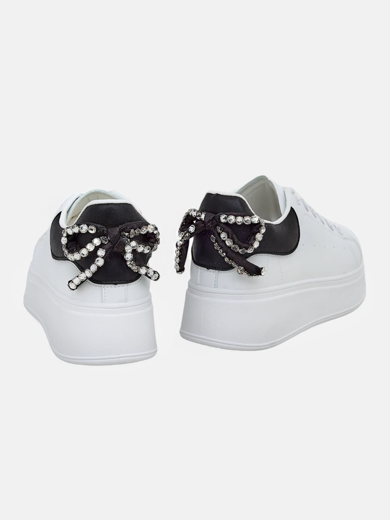 Royalfashion Women's sporty platform sneakers Ribbon Bow