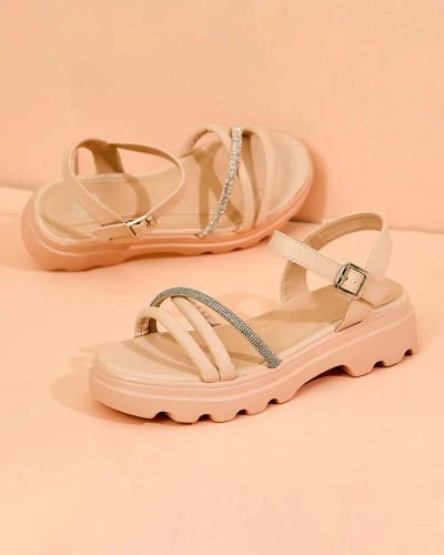 Royalfashion Women's zirconia sandals Ofavle