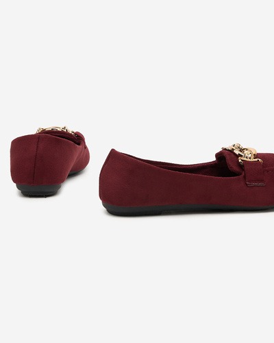 Eco-suede burgundy moccasins Brussi - Footwear