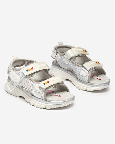 Girls 'sandals in white and gray Umaf - Footwear