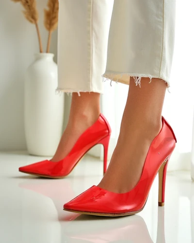 Royalfashion Caurspīdīgi sieviešu stiletto zābaki Selqoa