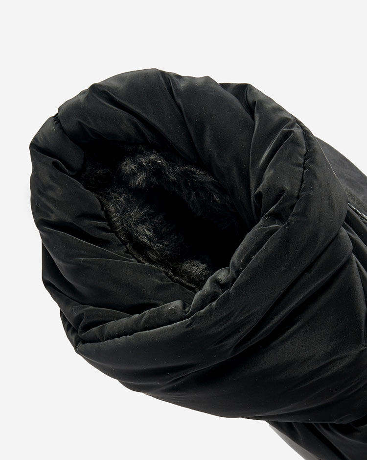 Royalfashion Melni Maderta slip-on sieviešu sniega zābaki