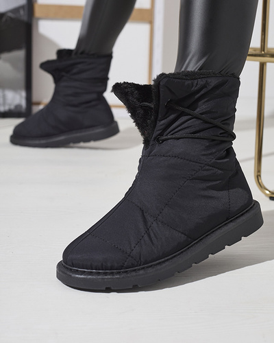 Черные женские сапоги a'la snow boots Amirfu- Footwear