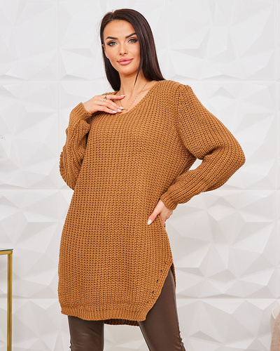 Royalfashion Longer women's knit sweater