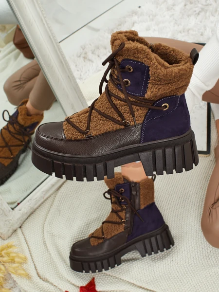 Women's ankle boots with fur Cindora