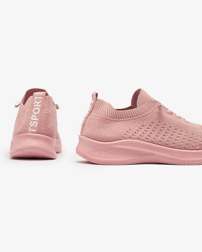 Women's fabric sports shoes in pink Sedmo- Footwear