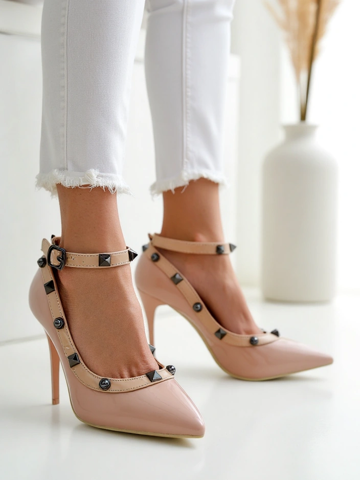 Royalfashion Sieviešu lakotas stiletto ar rhinestones Qoscalle