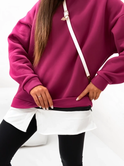 Royalfashion kokvilnas sieviešu sporta krekls ar noņemamu apakšējo daļu