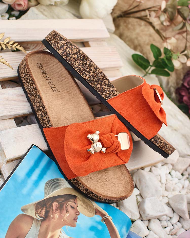 Royalfashion Women's Simio bow flip-flops