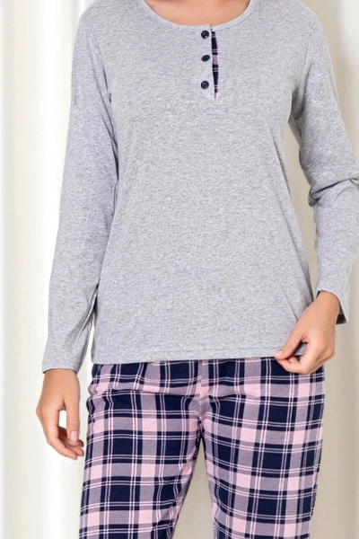 Royalfashion women's cotton pajama with checkered pants