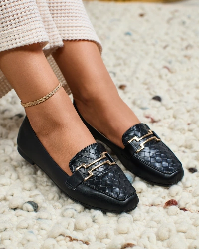 Royalfashion Black women's moccasins Bulerol