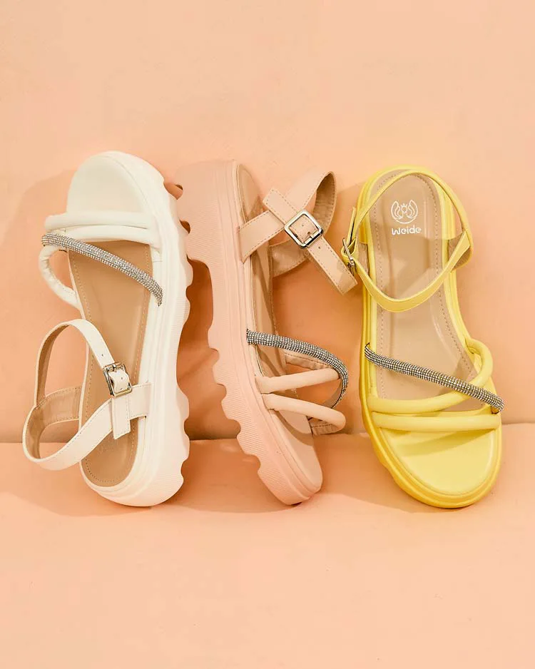 Royalfashion Women's zirconia sandals Ofavle