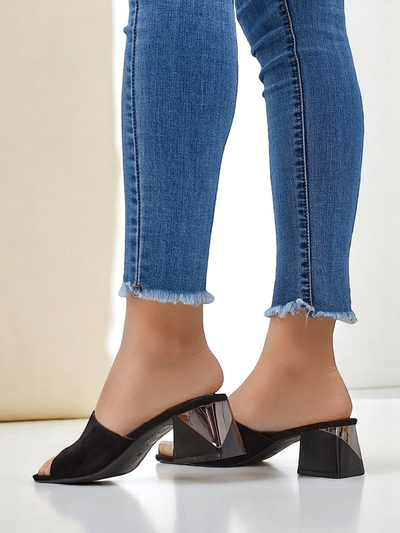 Royalfashion women’s slippers with a decorative heel Vollatie