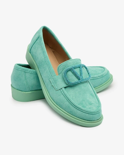 Royalfashion Women's mint moccasins with ornament Fogras