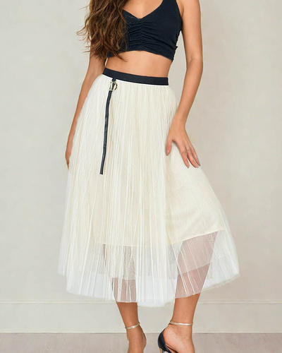 Royalfashion Women's double-layered midi skirt