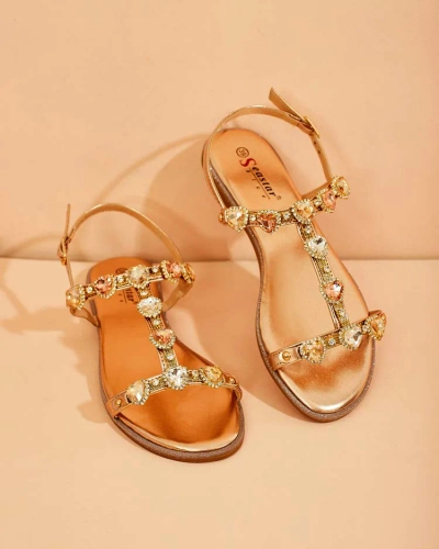 Royalfashion Women's Selina zirconia sandals