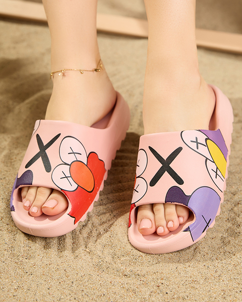 Elmino rozā sieviešu čības - Apavi