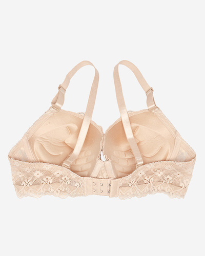 Women's bra with beige lace - Underwear