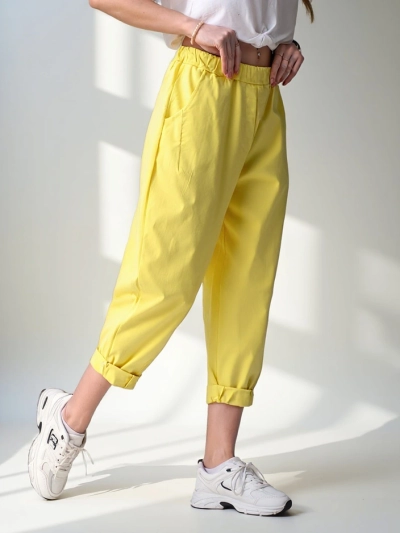 Royalfashion Women's trousers with viscose type Harem