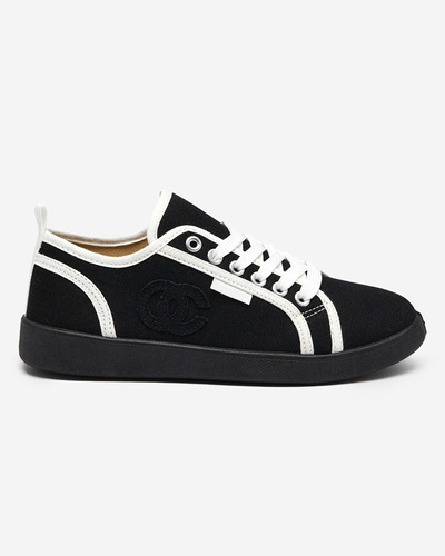 Black women's sneakers with Wefera patch -